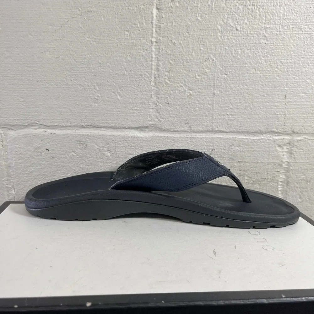 OluKai Ohana 10110A-TF6C Navy Blue Flip Flop Thong Sandals Slip On Men's 13 US‎